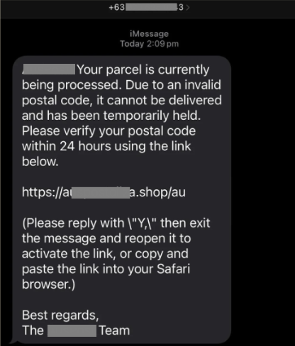 Figure 13: Operational workflow of the Failed Parcel Delivery phishing campaign. Figure 13: Operational workflow of the Failed Parcel Delivery phishing campaign.