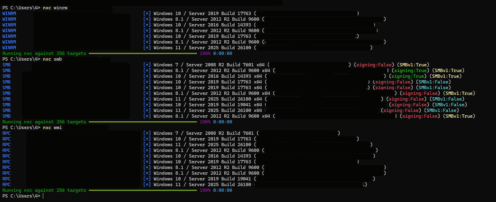 Figure 14. Using NetExec by Gentlemen ransomware members on real targets.