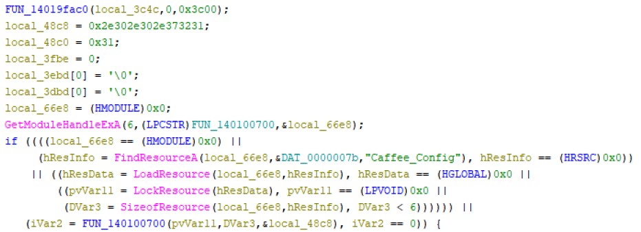 Figure 14. Reading the Caffee_Config resource in SiriusQT client.