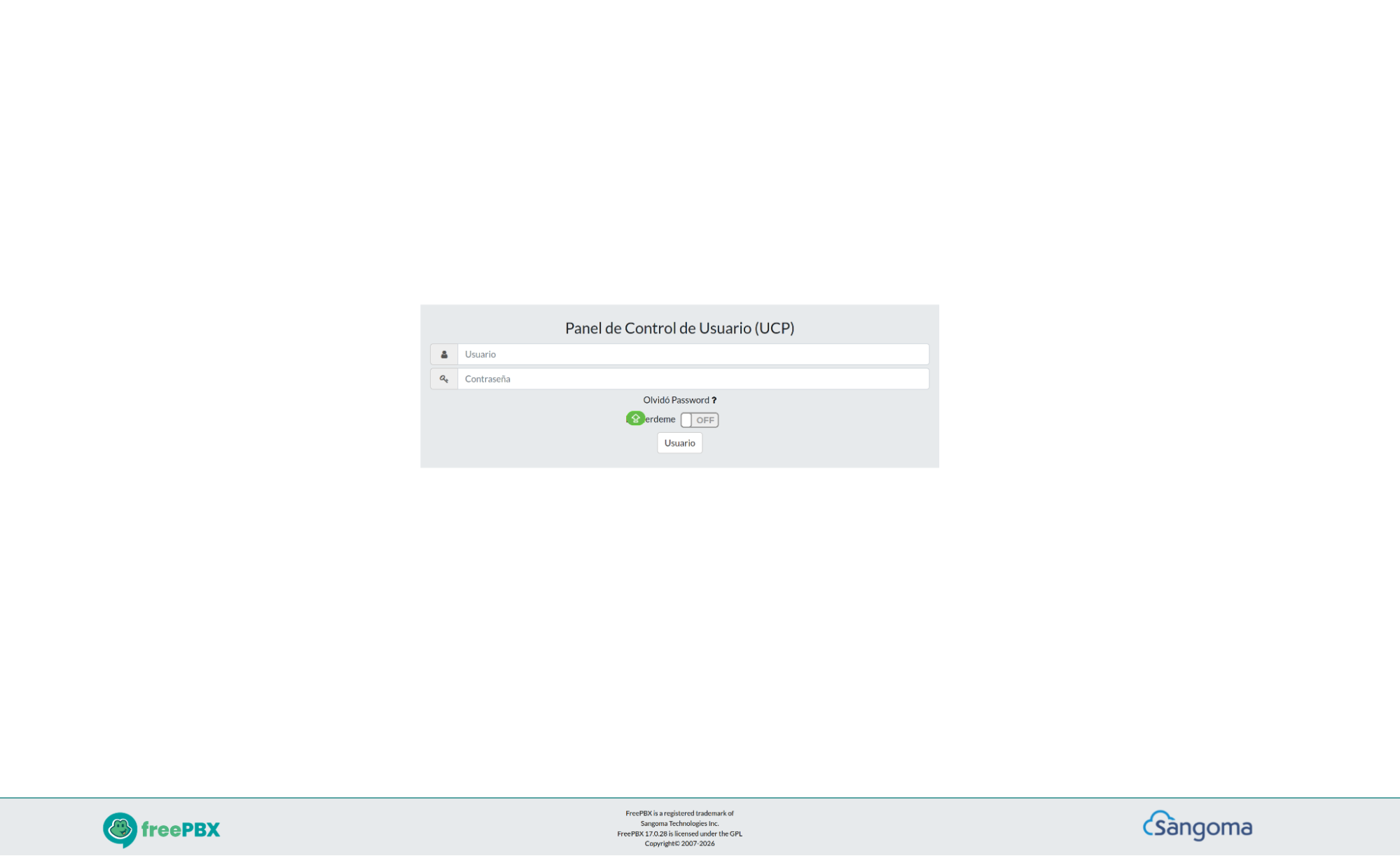 Figure 14. FreePBX management panel connected to the callbalonx[.]info backend.