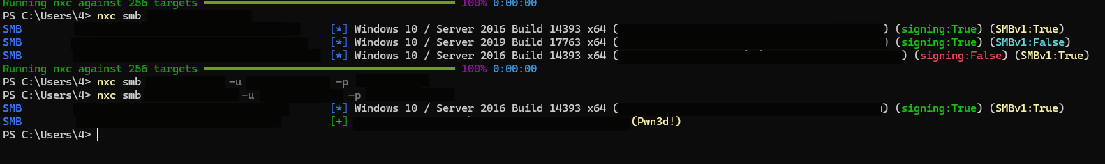 Figure 15. Using NetExec by Gentlemen ransomware members on real targets.