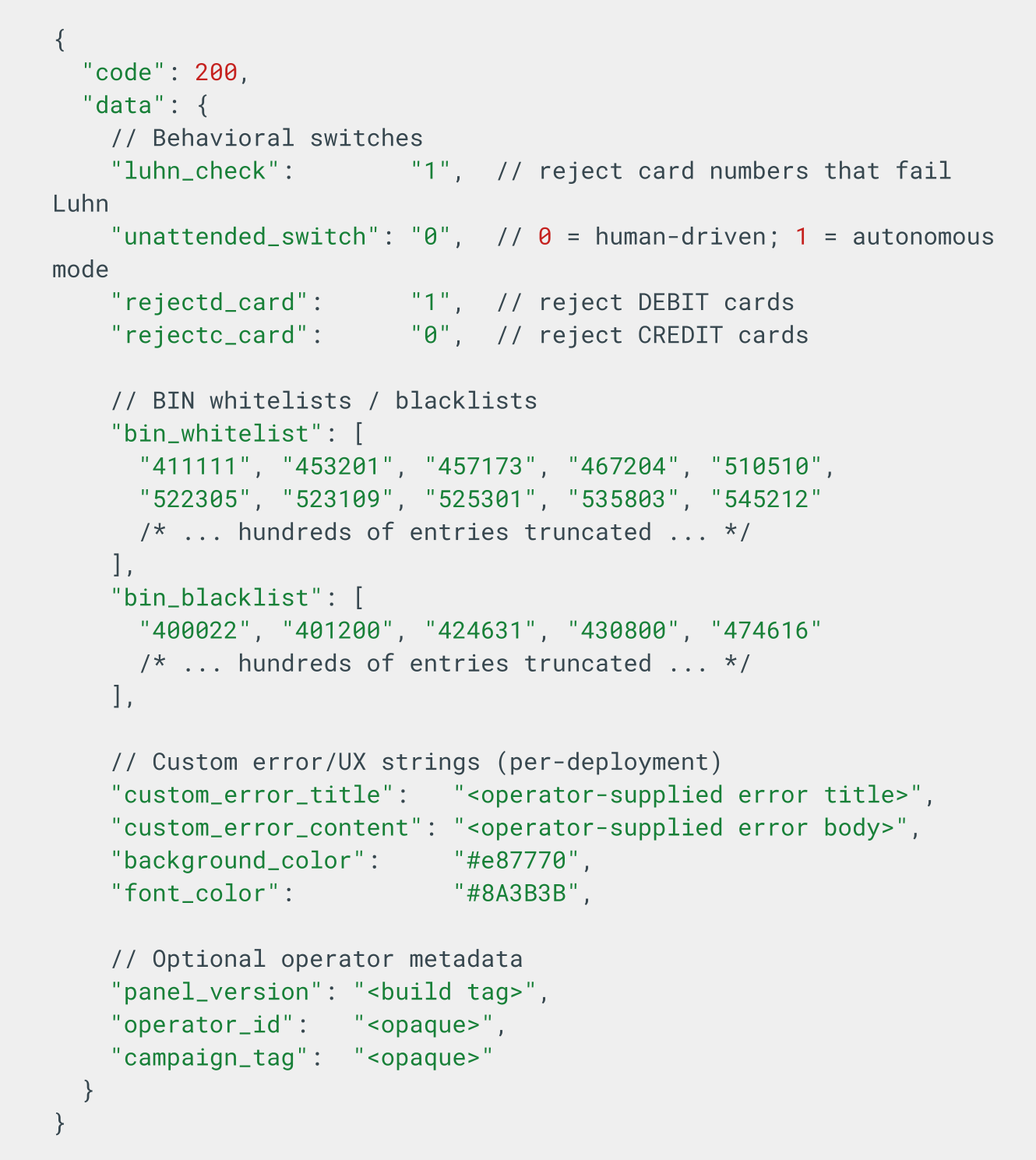 Figure 15. The decrypted JSON output.
