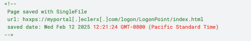 Figure 16. SingleFile artifact revealing attackers PST timezone.