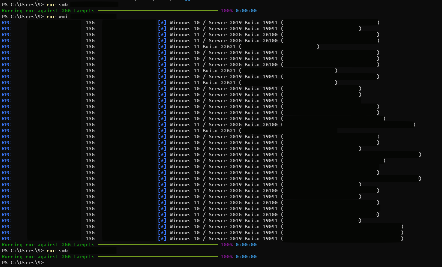 Figure 17. Using NetExec by Gentlemen ransomware members on real targets.
