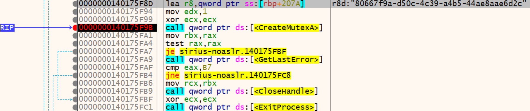 Figure 17. Mutex setup during execution of client version of SiriusQT.
