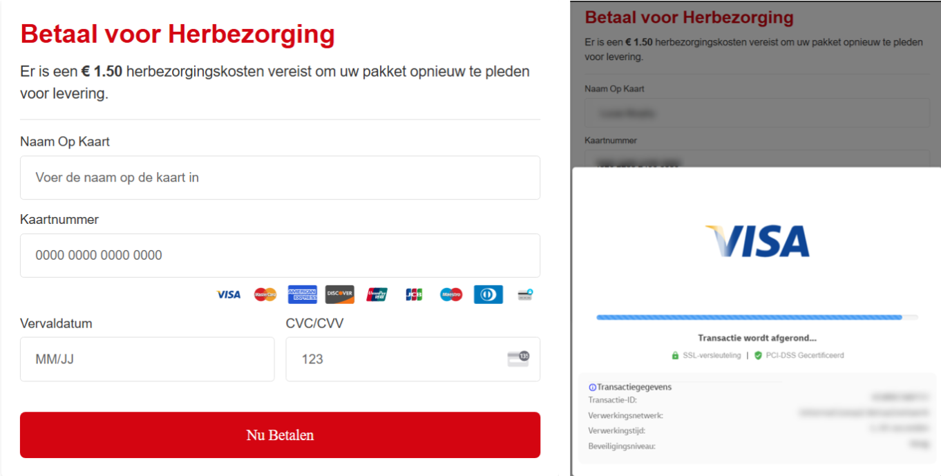 Figure 16. Besides credential harvesting, a second payment stage directly steals victim funds.