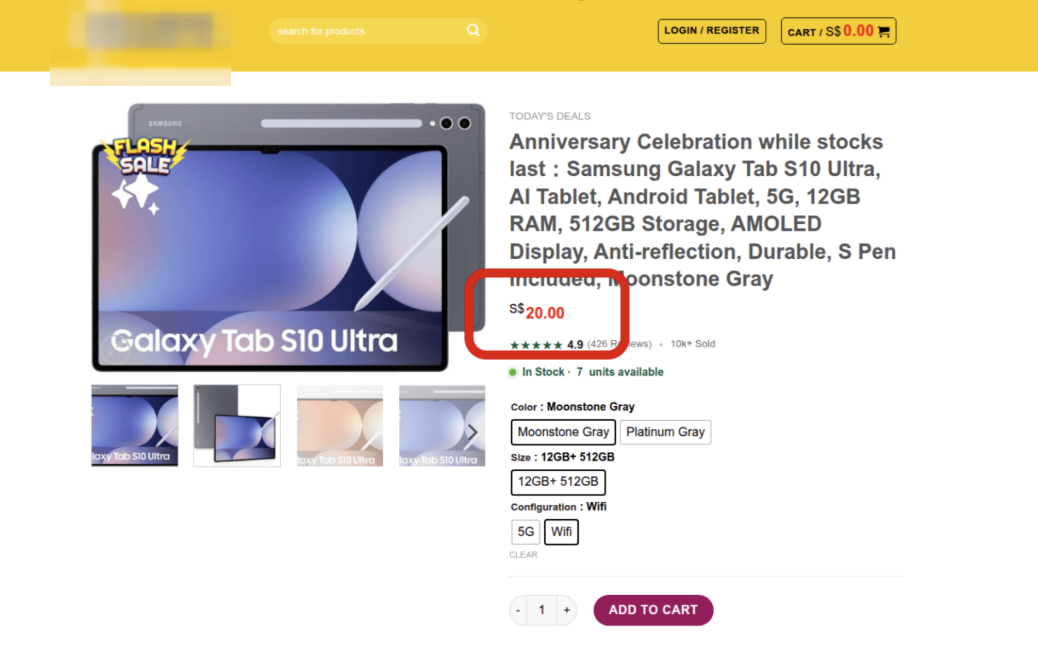 Figure 1: Examples of phishing pages offering heavily discounted products ranging from popular electronics, toys and even supermarket consumable goods. Figure 1: Examples of phishing pages offering heavily discounted products ranging from popular electronics, toys and even supermarket consumable goods.