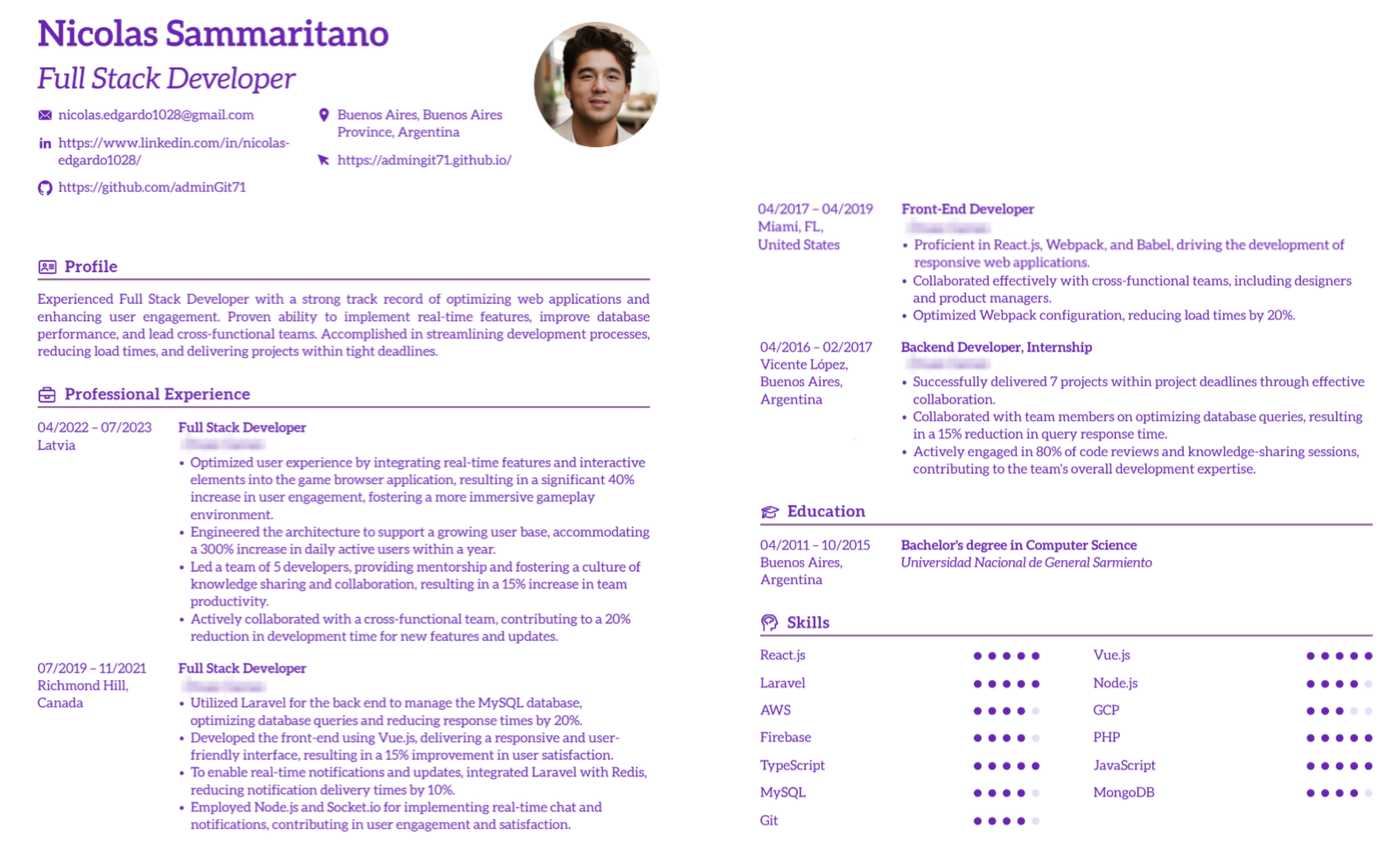 Figure 1. Cybersage14 GitHub and CV. Figure 1. Cybersage14 GitHub and CV.