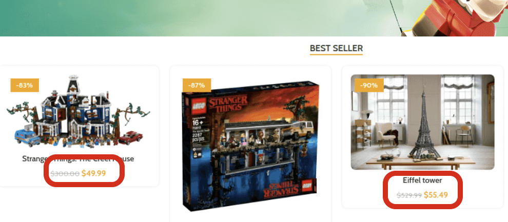 Figure 1: Examples of phishing pages offering heavily discounted products ranging from popular electronics, toys and even supermarket consumable goods. Figure 1: Examples of phishing pages offering heavily discounted products ranging from popular electronics, toys and even supermarket consumable goods.