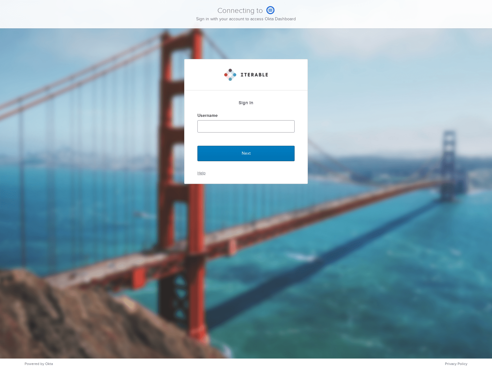 Figure 2. Iterable Okta phishing page. Multiple subclusters have been observed targeting Iterable and similar companies through phishing attacks.