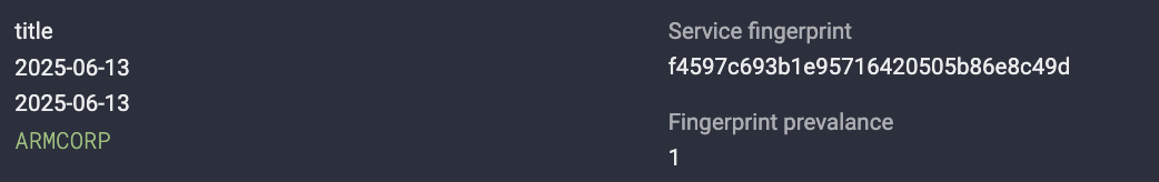 Figure 2. Title of the Rocket Chat page with name “ARMCORP”