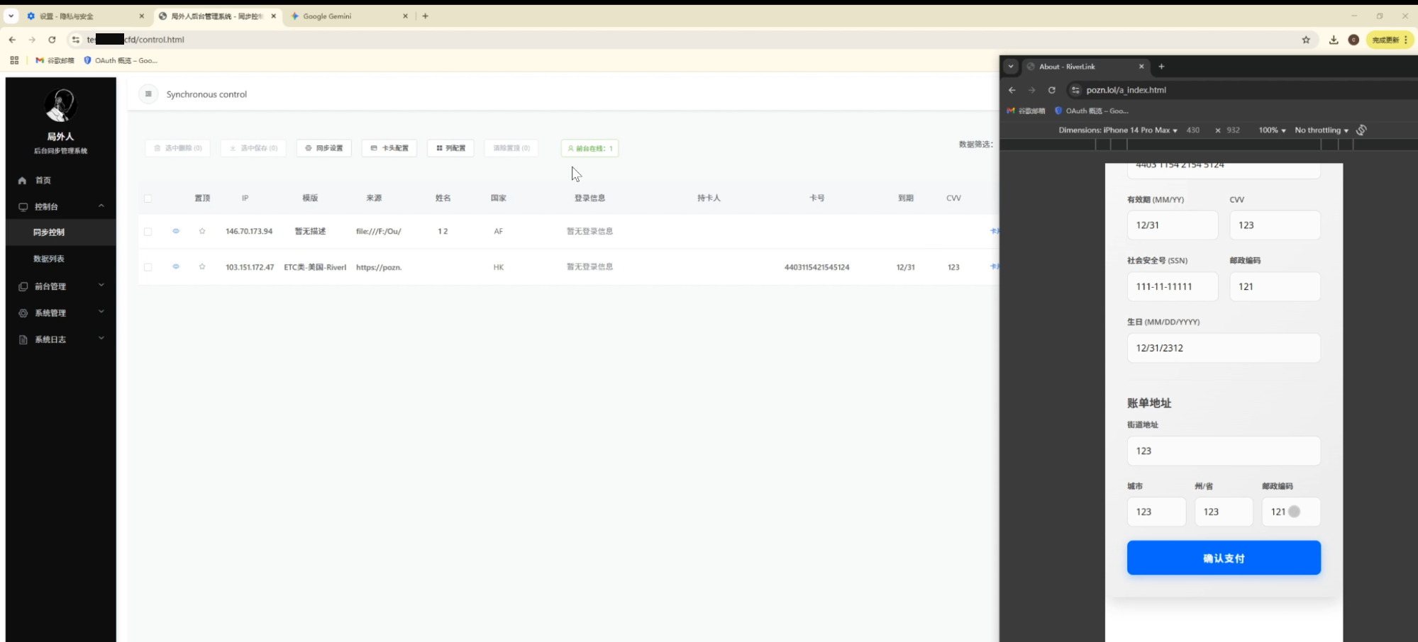 Figure 20: Outsider phishing panel showcase (7).