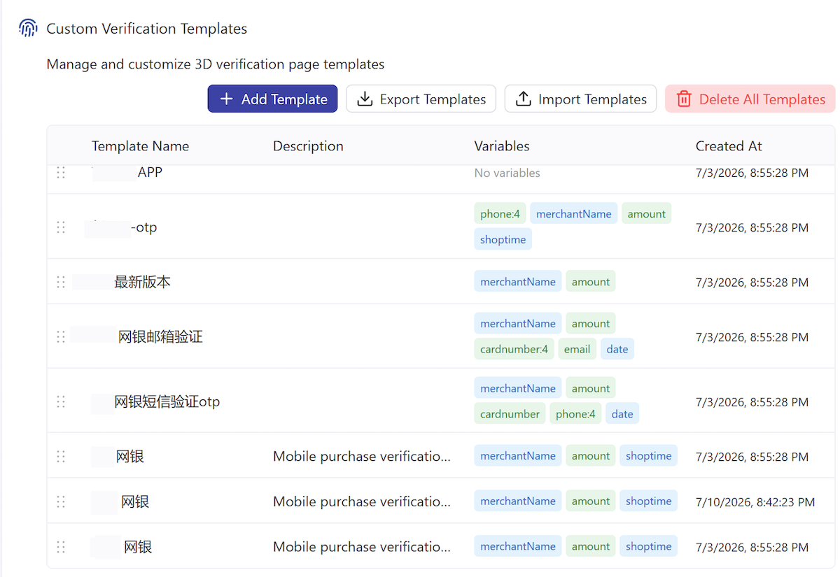 Figure 23: Custom verification templates. Figure 23: Custom verification templates.