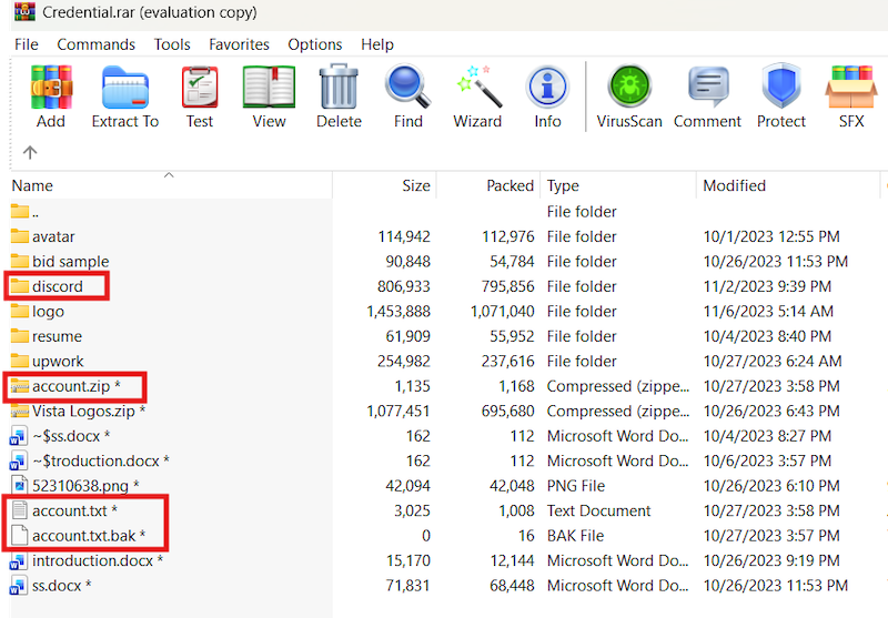 Figure 24. Screenshot from folder about accounts, supported identity. Figure 24. Screenshot from folder about accounts, supported identity.