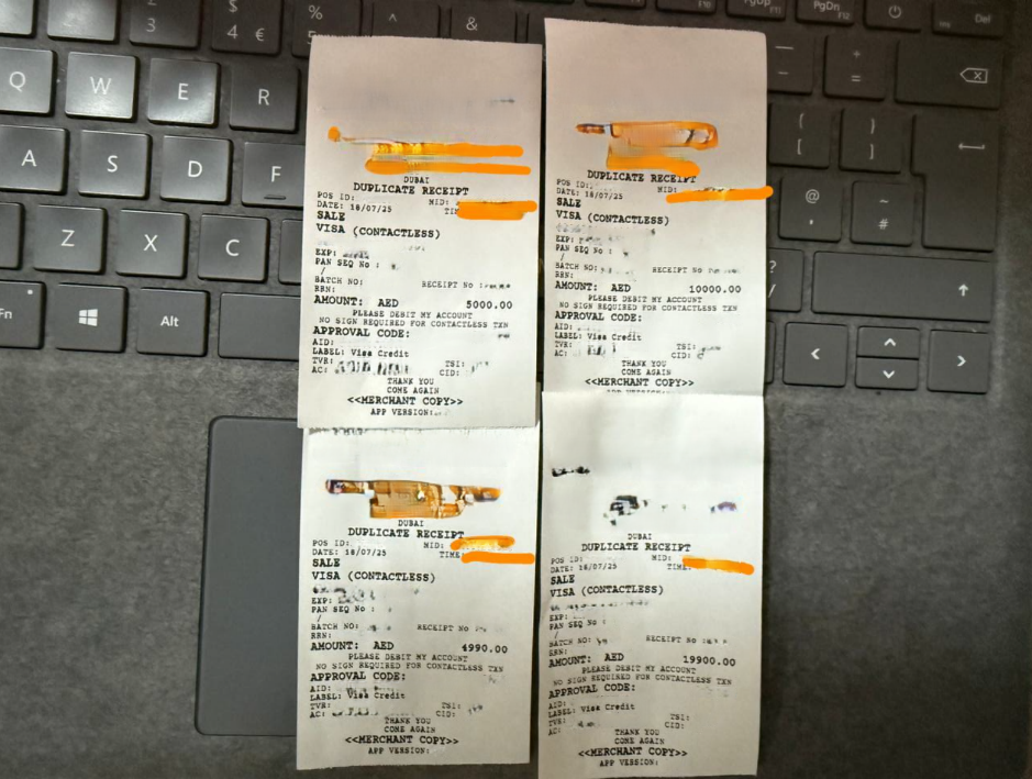 Figure 24e. Receipts of successful transactions posted by Oedipus Figure 24e. Receipts of successful transactions posted by Oedipus