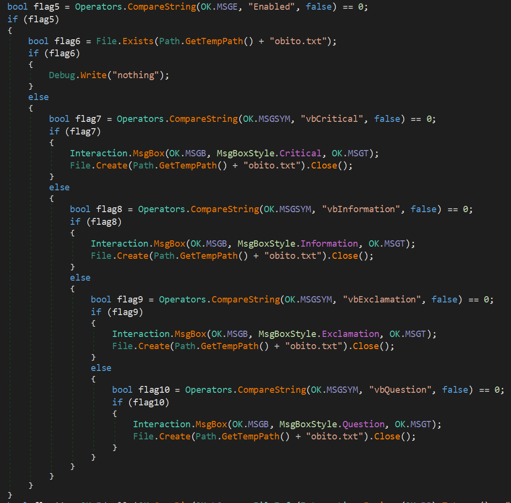 Figure 27. Code snippet of execution guard technique.