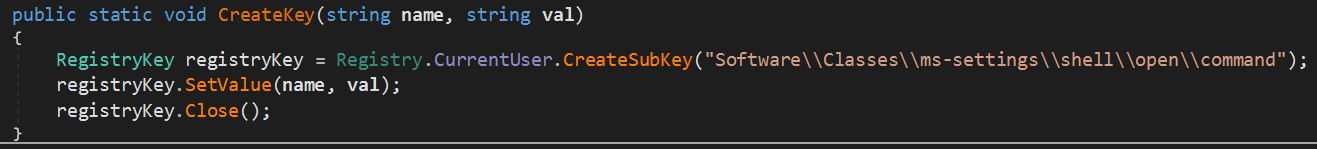 Figure 31. Code snippet for CreateKey() function.