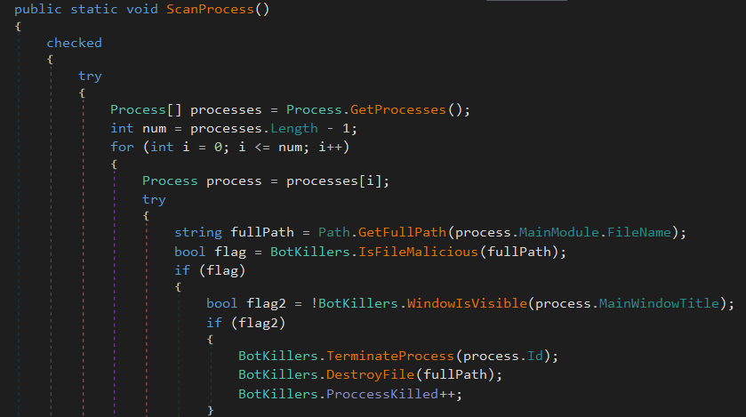 Figure 34. Competition cleanup code.