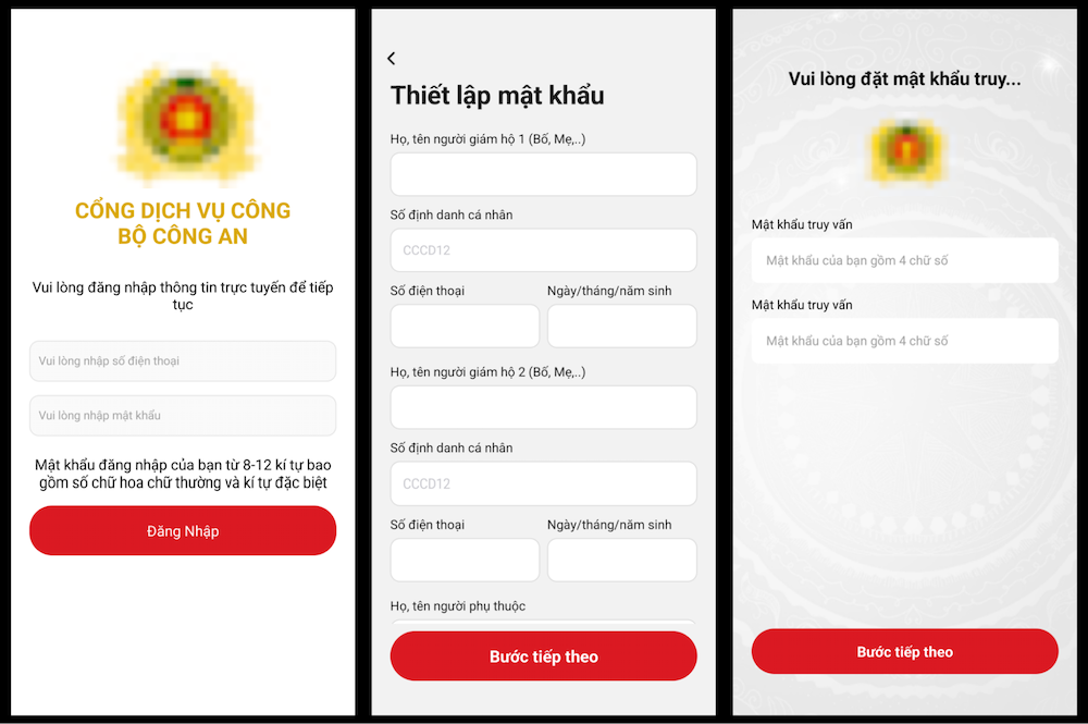 Figure 3: Example of RedHook phishing UI impersonating a Vietnamese government authority’s identity (with English translation). Figure 3: Example of RedHook phishing UI impersonating a Vietnamese government authority’s identity (with English translation).