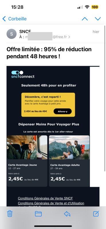 Figure 6. Examples of fraudulent emails sent to various .fr email addresses. Figure 6. Examples of fraudulent emails sent to various .fr email addresses.