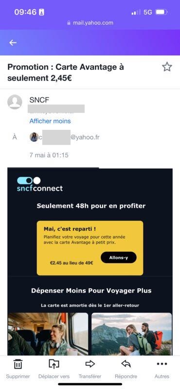 Figure 6. Examples of fraudulent emails sent to various .fr email addresses. Figure 6. Examples of fraudulent emails sent to various .fr email addresses.