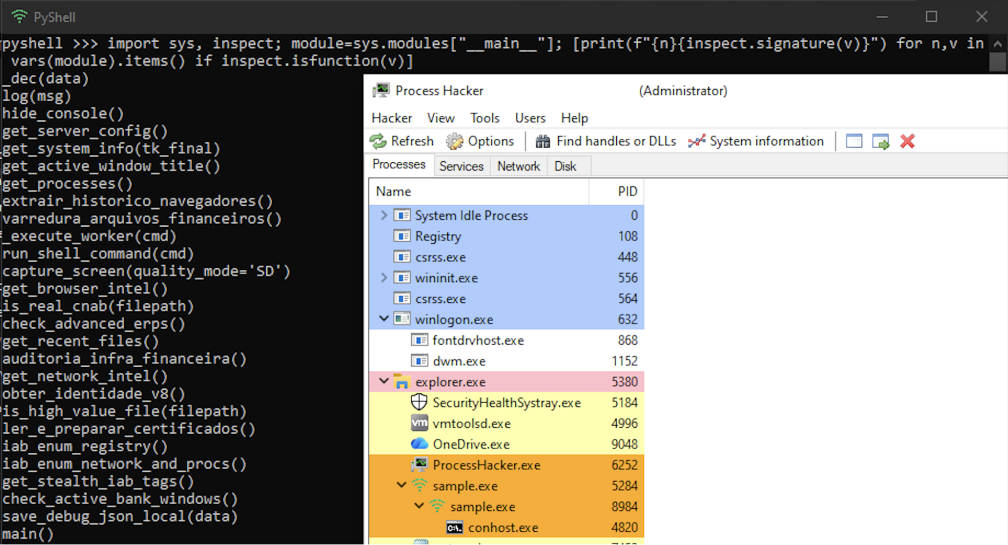 Figure 7. Extraction of BraZetsu malware's internal functions.