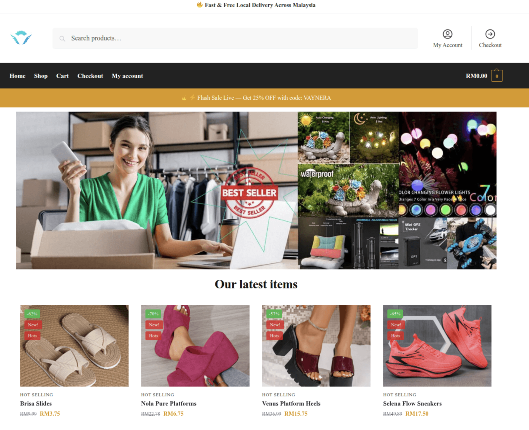 Figure 7: Landing page of an e-commerce phishing site redirected from social media.