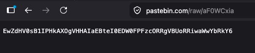 Figure 8. Pastebin URL containing the base64-encoded BraZetsu C2 configuration.