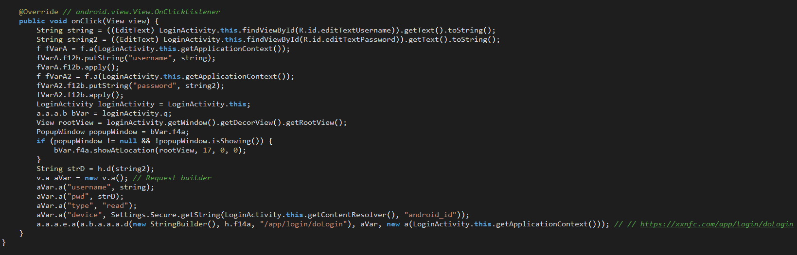 Figure 9. LoginActivity performs initial authentication.