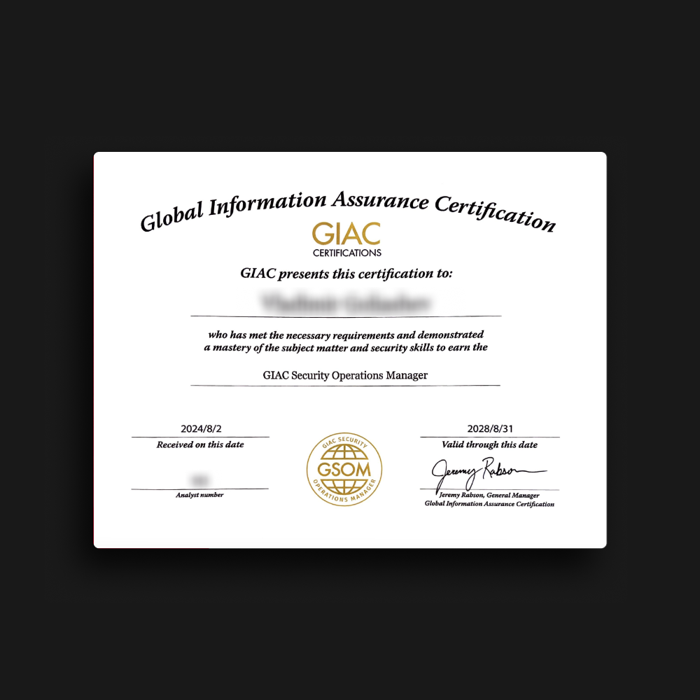 Global Information Assurance Certification