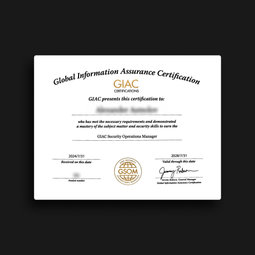  Global Information Assurance Certification