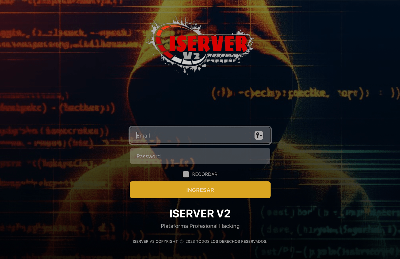 Operación Kaerb: operativo eficaz al cibercrimen 2024 4 Captura de pantalla del sitio web de iServer antes de su incautación