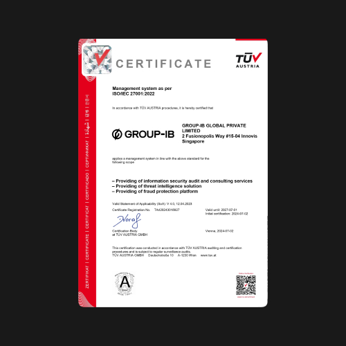 TÜV Austria Certificate