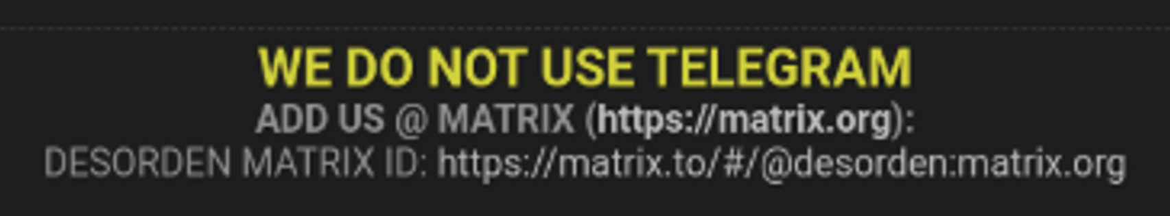 Figure 9. A screenshot of the footer used by DESORDEN for his posts.