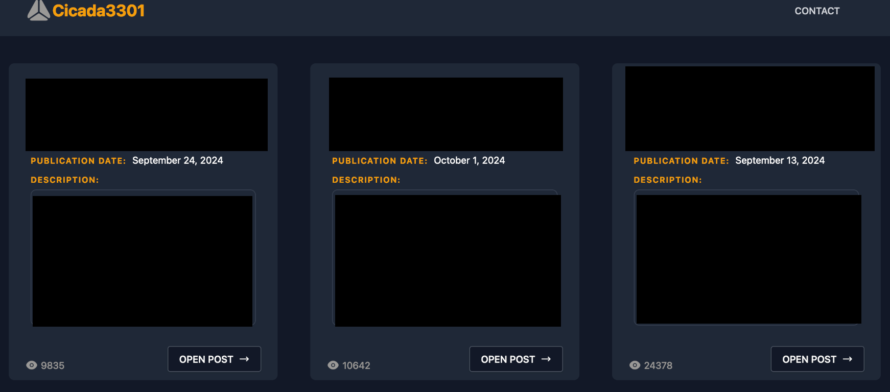 Figure 1. Screenshot of a dedicated leak site (DLS) of Cicada3301 ransomware.