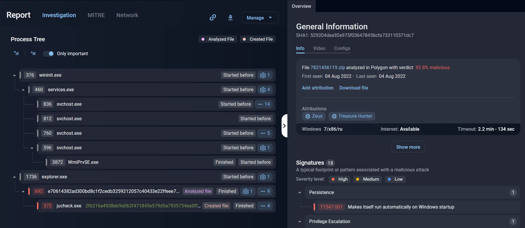 image1 Screenshot of a detection report from Group-IB Managed XDR