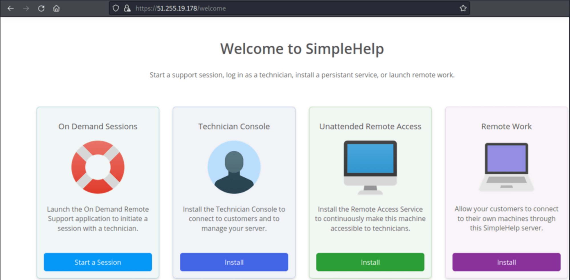 SimpleHelp servers