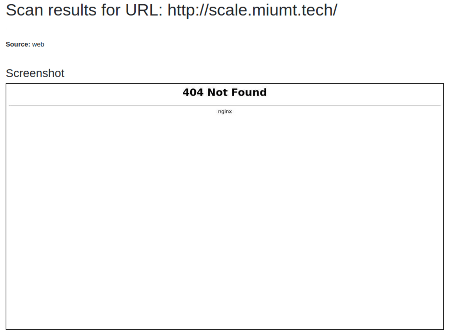 sidewinder url scan results