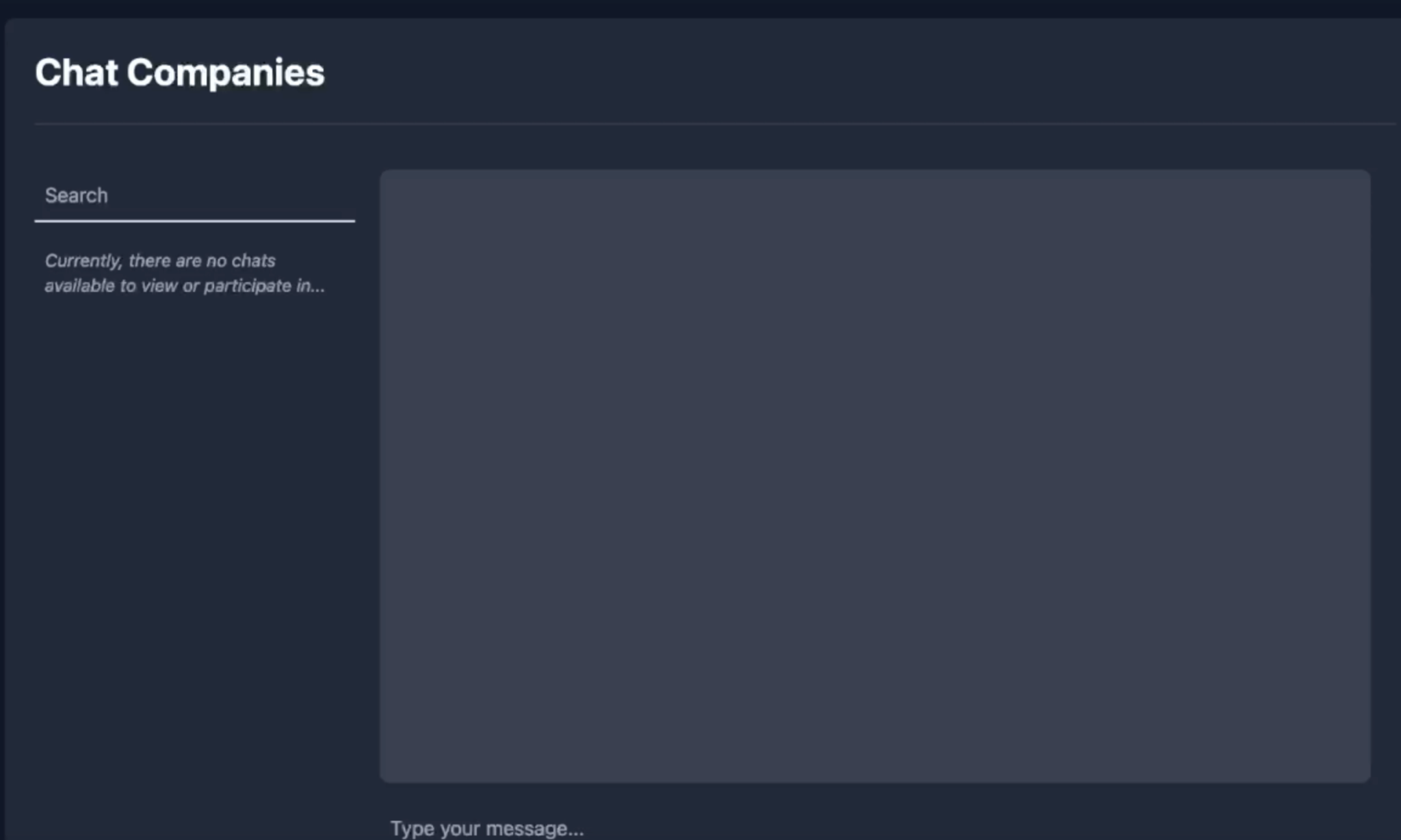 Figure 14. Screenshot of the “Chat Companies” section of the Cicada3301 ransomware panel.