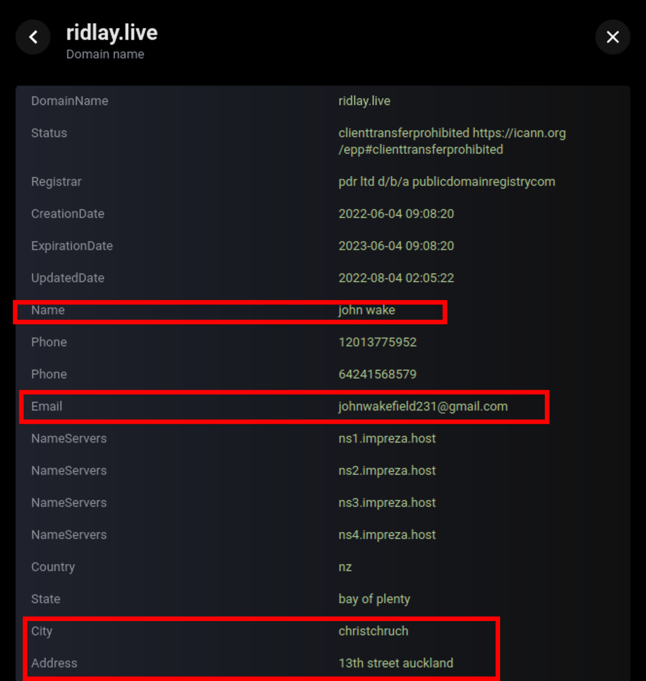 domains linked to SideWinder’s known infrastructure