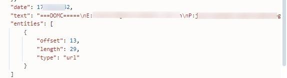 Figure 16. A screenshot of a Telegram bot history log