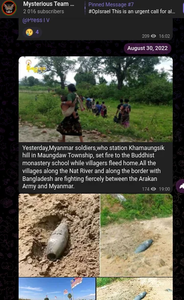 image4 posts in mysterious team bangladesh telegram channel