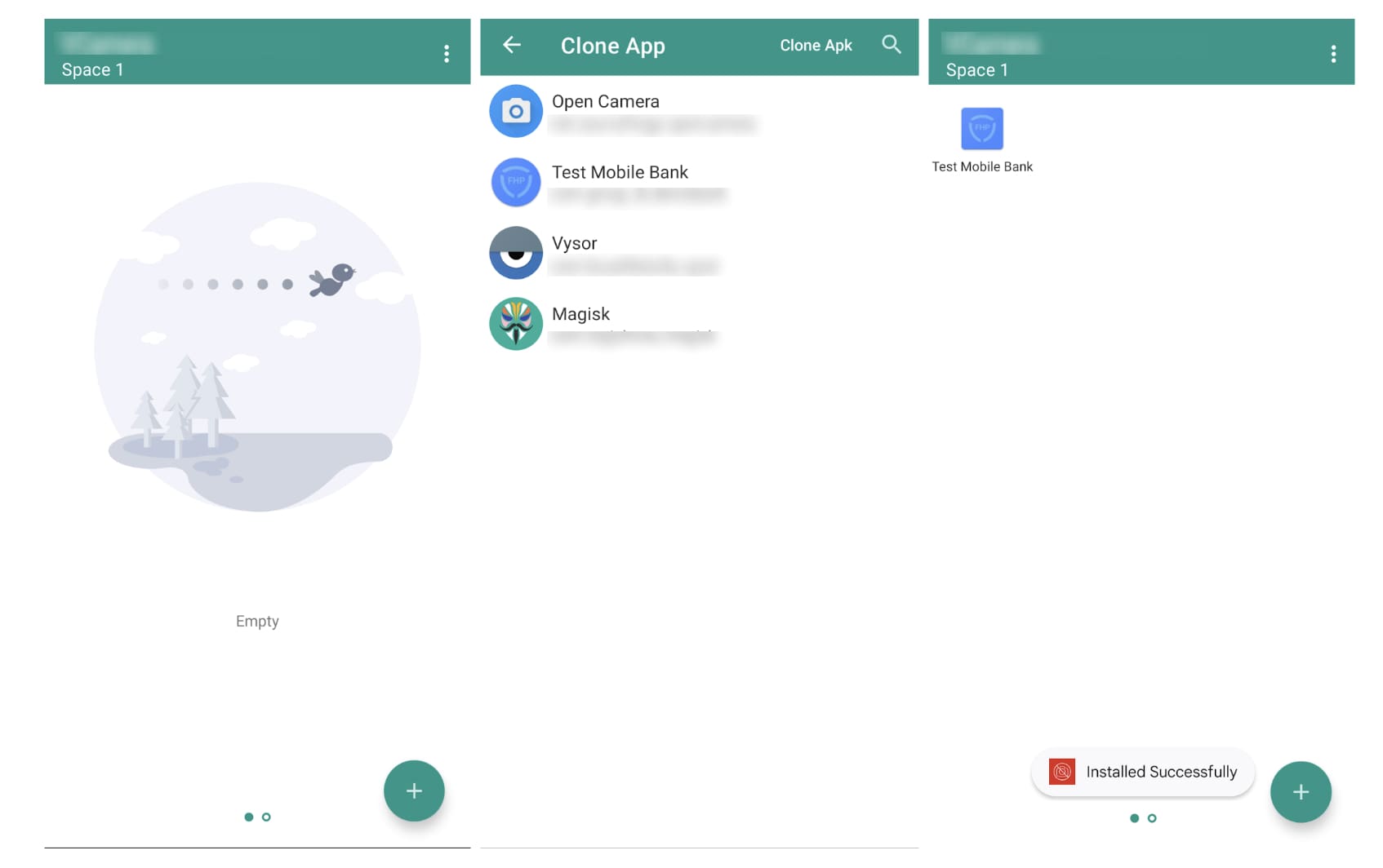 Figure 4. Screenshots of a virtual camera application used by fraudsters to bypass KYC processes.