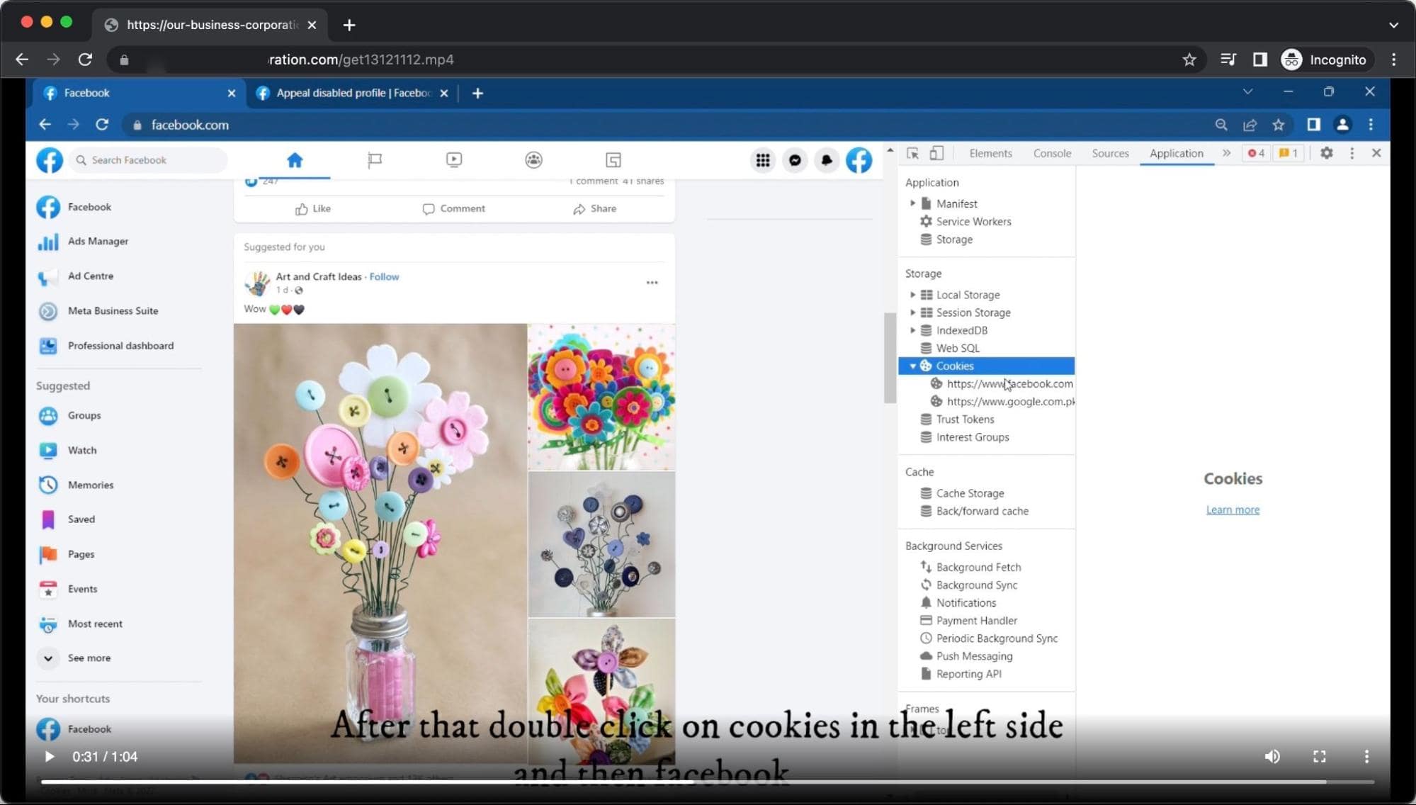 image6-min Screenshot from the video featured on the meta phishing site