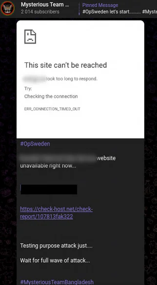 posts in mysterious team bangladesh telegram channel