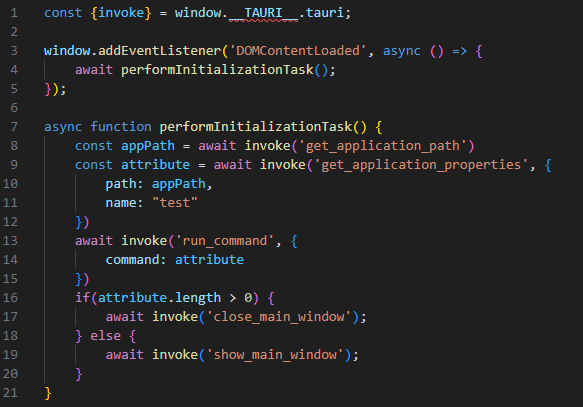Figure 7: Code snippet of preload.js