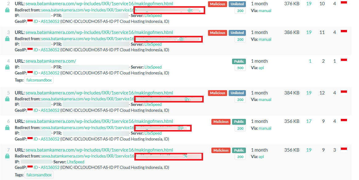 Figure 8: Retrieval of company logos via an API and (bottom) a list of URLs with an identical structure