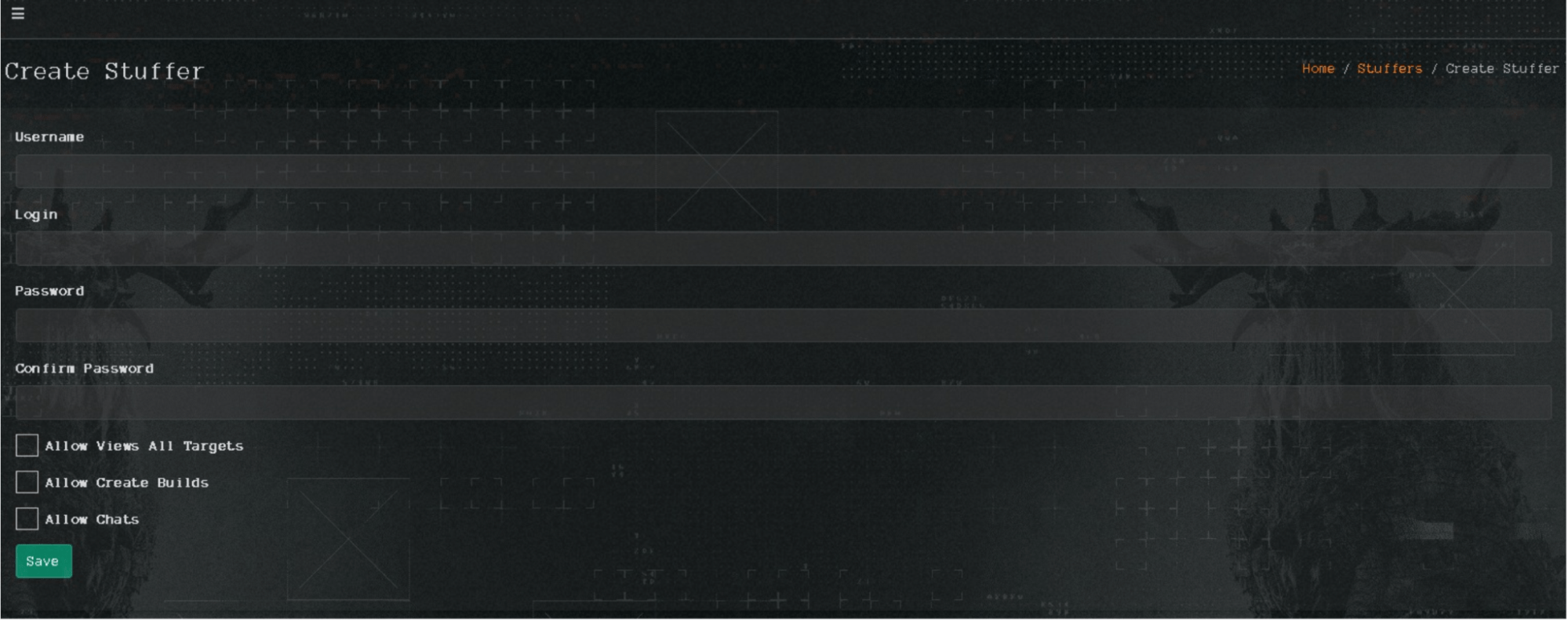 Information under the “Stuffers” section of the panel