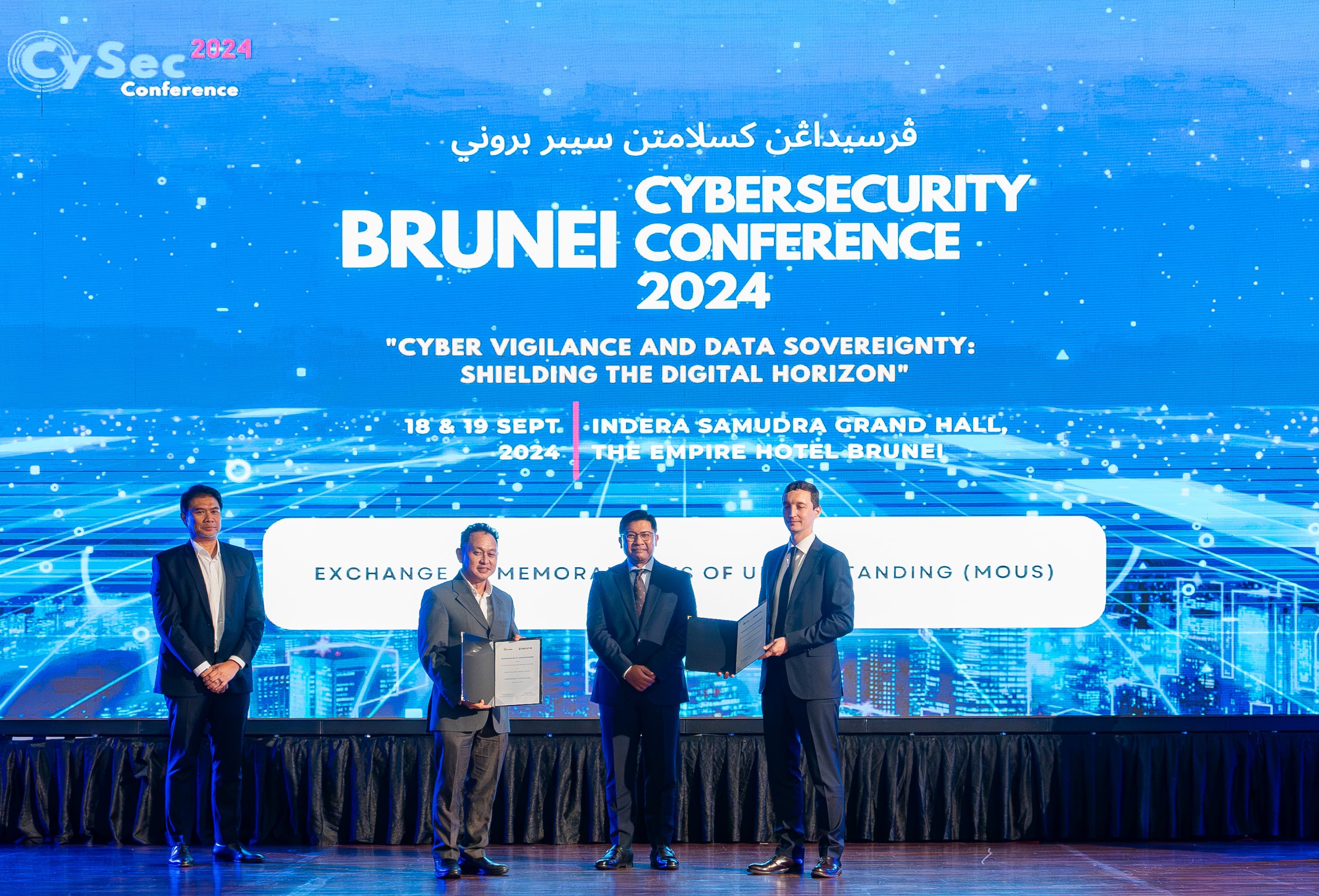 he exchange of the Memorandum of Understanding between ITPSS and Group-IB at CySec 2024 in Brunei.